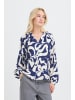 b. young Langarm BYIKAIA Loose fit in MEDIEVAL BLUE SWIRLS