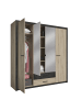 CALICOSY Schrank EDGE in Helles Holz - (W) 198  x (H) 203,1  x (L) 56,6  cm