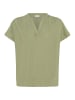 Kaffe Kurzarm-Bluse KAmilia Loose fit in Oil Green