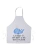 Mr. & Mrs. Panda Grillschürze Wal Konfetti mit Spruch in Weiß