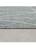 KADIMA DESIGN Outdoor Teppich Geometrisch Balkon, Terrasse schmutzabweisend in Grau