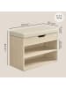 VASAGLE Schuhbank Custos in Natur, Beige - (B)30 x (H)44 x (T)60 cm