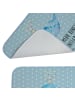 Mr. & Mrs. Panda Duschvorleger Wal Konfetti mit Spruch in Blau Pastell
