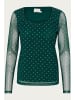 Kaffe Langarm-Bluse KAautumn Tight fit in Green/White Dot