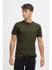 CASUAL FRIDAY Rundhals Basic T-Shirt Meliert CFThor in Grün