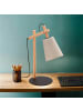 Licht-Erlebnisse Tischlampe (B)18 x (L)32 x (H)46 cm in Holz hell Greige (Grau-Beige) Schwarz