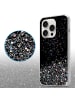 cadorabo Hülle für Apple iPhone 15 PRO Glitter in Schwarz mit Glitter