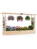 COSTWAY Blumenkasten mit Rankgitter 220x35x114 cm in Beige