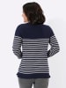 WITT WEIDEN 2-in-1-Pullover in marine-ecru-gemustert