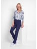 GOLDNER Kurzgröße:  Jerseyhose CARLA aus Flanell in marine