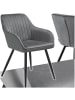 tectake Polstersessel gepolstert, in Samtoptik, gesteppt, 58 x 62 x 82 cm