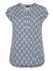 Betty Barclay Schlupfbluse kurzarm in Blau/Weiß