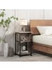 COSTWAY 2er Set Nachttisch mit Ablage in Grau