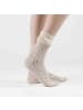 MUNADUNA 4er-Pack Lochmuster-Krempel-Shortsocks in Schwarz