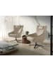 Angel Cerdá Drehbarer Sessel 5090 in Taupe Grau / Anthrazitgrau – (B)76 x (H)90 x (T)100 cm