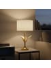 relaxdays Tischlampe in Weiß/ Gold - (H)51 x Ø28 cm