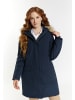 DreiMaster Damen Winterparka Mit Kunstfell in Nachtblau