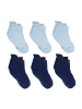 Yalion 12er Pack rutschfeste Socken, Wildlederoptik, blau/marineblau