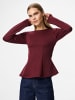 Pieces Oberteil mit langen Ärmeln in Tawny Port