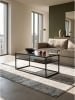 KADIMA DESIGN Couchtisch rechteckig, transparentes Einscheibensicherheitsglas in Schwarz
