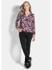 GOLDNER Blusenshirt Druckshirt aus Viskose mit Rundhals in pink / gemustert