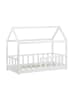 Homestyle4u Hausbett 80x160 mit Lattenrost in Weiß