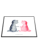 Mr. & Mrs. Panda tischmatte Axolotl Liebe ohne Spruch in Weiß