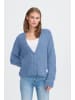 ICHI Strickjacke IHBLARISA Oversize fit in Blue Yonder