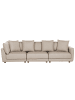 Beliani 2-tlg 3-Sitzer Sofa SIGTUNA in Beige/Schwarz