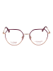 Ana Hickmann Damen Brillenfassung mit Sonnenbrillen-Clip Geometrisch Lila