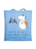 Mr. & Mrs. Panda Tote Bag Unbekannte Orte erkunden mit Spruch in Sky Blue