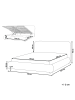 Beliani 2-tlg Doppelbett BLAGNAC in Beige/Braun