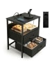 relaxdays Beistelltisch in Schwarz - (B)40 x (H)60 x (T)30 cm