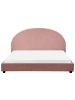 Beliani Doppelbett VAUCLUSE in Rosa - (W) 194 x (H) 112 x (L) 214 cm