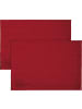 REDBEST Jacquard, Baumwollmischung Tischset 2er-Pack Snowflake in rot