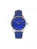 Bertha Abby Schweizer Uhr mit Lederarmband in Silver/Blue