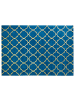 Beliani Kurzflor YELKI in Blau/Gold - (W) 160 x (H) 1.2 x (L) 230 cm