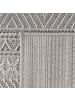 KADIMA DESIGN Teppich Outdoor Flachgewebe Ethno Muster Polypropylen Balkon in Grau