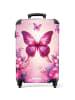 NoBoringSuitCases Suitcase, Handgepäck, Koffer, Trolley, Reisekoffer Rosa Blumen