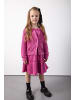 Coccodrillo Geripptes Kleid mit langen Ärmeln in rosa