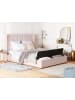 Beliani Wasserbett NOYERS in Rosa - (W) 210 x (H) 132 x (L) 247 cm