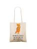 Mr. & Mrs. Panda Strandtasche Fuchs Lord mit Spruch in Creme