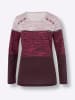Sieh an! Langarmshirt in orchidee-burgund-bedruckt
