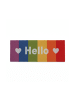 relaxdays Fußmatte "Hello" in Bunt - 75 x 25 cm