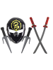 Wisam Ninja-Krieger-Set, Maske, Schwerter, Dolche, rote Dekorationen