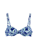 Vivance by Lascana Bügel-Bikini-Top in blau bedruckt