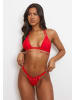 Moda Minx Bikinioberteil Selene Droplet Double Strap Triangle Top in Red