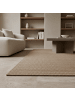KADIMA DESIGN Teppich Kurzflor Flachgewebe Uni-Design Polypropylen Wohnzimmer in Beige