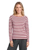 BETTY & CO Ringelshirt mit U-Boot-Ausschnitt in Dark Red/Cream
