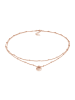 Elli Halskette 925 Sterling Silber Geo, Kreis, Plättchen in Rosegold